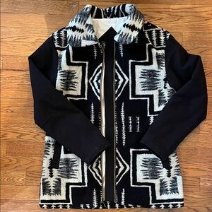 Pendleton Black and White Patterned Jacket
